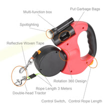 Load image into Gallery viewer, 2 Color Retractable Dual Pet Leash