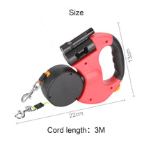 Load image into Gallery viewer, 2 Color Retractable Dual Pet Leash