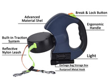 Load image into Gallery viewer, 2 Color Retractable Dual Pet Leash